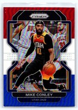 2021-22 Panini Prizm - #117 Mike Conley red white blue Prizm Jazz