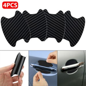 4pcs Carbon Fiber Auto Car Door Handle Cover Protector Film Anti-Scratch Sticker 4pcs Carbon Fiber Auto Car Door Handle Cover Protector Film Anti-Scratch Sticker