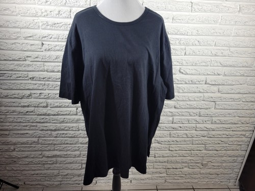 Denim Co Womens Top 2X Tee Short Sleeve Black Cotton Casual Stretchy Basic