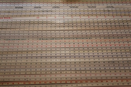 36 SQUARE Yardstick Wood Wooden Ruler Lot Advertising Sign Color Art Craft Hobby - Picture 5 of 10