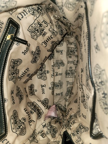 Rare Y2K Vintage JUICY COUTURE Black Velour BACKPACK - Picture 4 of 5
