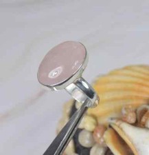 Rose Quartz Gemstone Ring-925 Sterling Silver Ring Handmade Ring Gift For Her