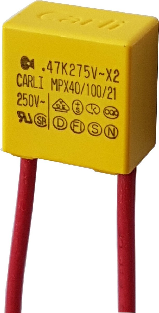 【稀少50個限定】KarDiaN M6 C3HEN109 ADDCBF 0.22uF, 0.47uF, 0.68uF 275V X2 capacitor, flexi wire lead 40