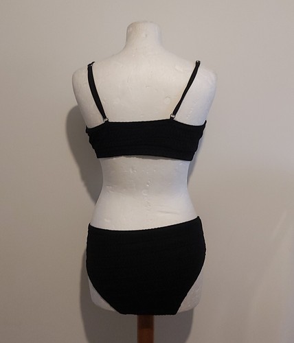 Shein Black Textured Bikini, Swimwear Size L, Brand New - Picture 3 of 3