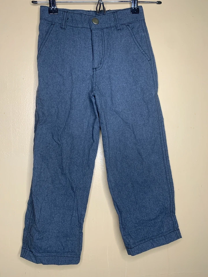 Pantalones de vestir Gymboree para niños talla 5 grises largos 100 % algodón Foto 3 de 4