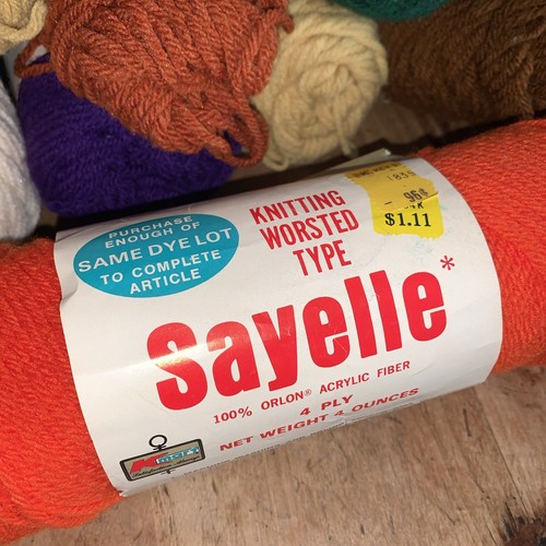 MENGE 8 Stränge Vintage Sayelle Garn Ernte Farben mehrfarbig GEBRAUCHT - Bild 3 von 12