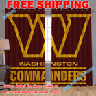 Washington Commanders Window Curtains Drapes Fan Bedroom Living Room Home Decor