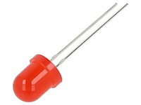 2X OSR5PA8134A-12V Led 8Mm Rot 1120-1560Mcd 30° Front: GewöLbt 12V Anz. Ausg: 2