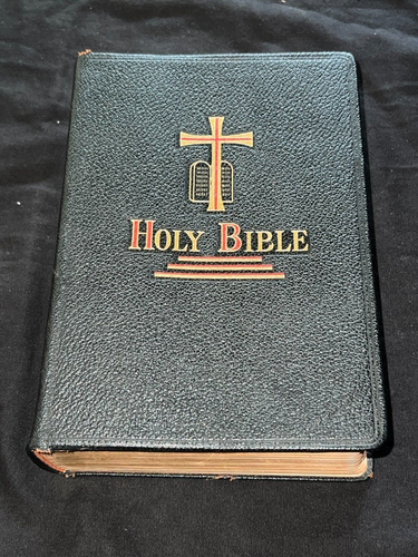 1957 New Catholic Edition of the Holy Bible Fine Art Illustrated Leather Bound - Imagen 2 de 24