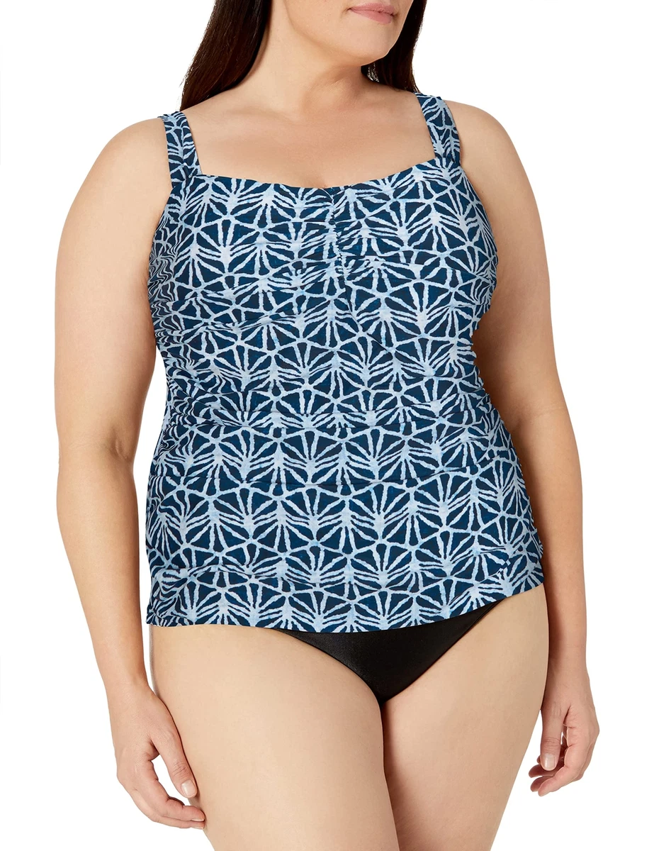 108 Profile By Gottex Womens Sweetheart Tankini Top Swimsuit Blue