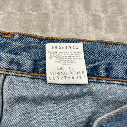 Vintage Levi's 577 Jeans Women's 12 MIS M Blue Denim Lower Rise Loose Fit Y2K - Picture 7 of 17