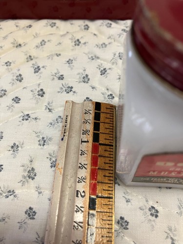 Vtg Atlas Milk Glass Set 6 Dove Dutch Spice Jars Red Metal Rack Kitchen Cottage - Picture 14 of 23