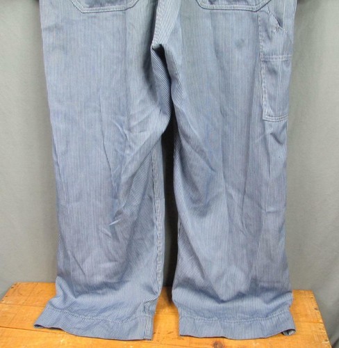 Tute da lavoro vintage anni '50 cono a righe hickory blu taglia 44 abbigliamento da lavoro XL - Foto 12 di 12