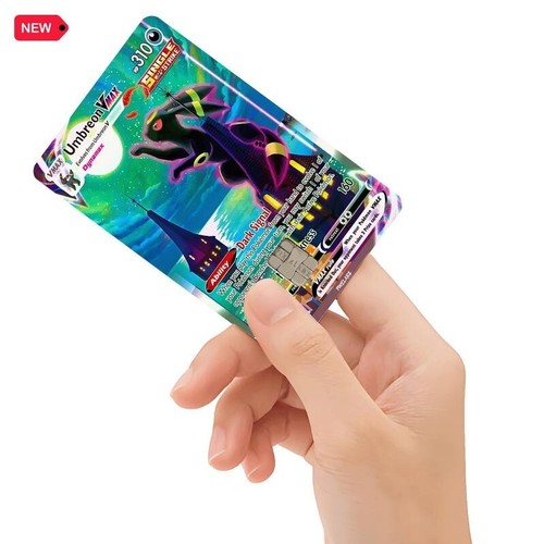 POKEMON Holographic Debit Credit Card Skin Decal Bank Card Sticker ATM Visa - Picture 50 of 58