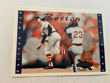 2001 Sunoco Dream Team #6 Carlton Fisk & Luis Tiant Boston Red Sox