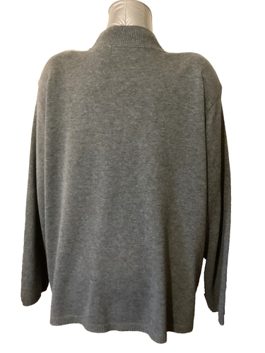 Woman's Alfred Dunner Size 3X Petite Long Sleeve Gray & Lavender  Sweater. - Picture 3 of 5