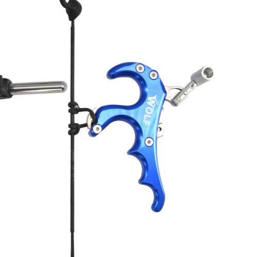 Compound Bow Release Aids 4 Finger Grip Thumb Trigger Archery Hunting Target - Picture 10 of 20