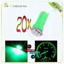 20x T5 Dashboard Gauge 3SMD LED Wedge Instrument Panel Light Bulb 58 70 74 Green