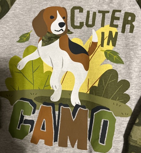 Camiseta John Deere Gris Verde Cuter en Camuflaje Perro Manga Larga Talla:2T NUEVA/NUEVA CON ETIQUETAS - Imagen 2 de 3