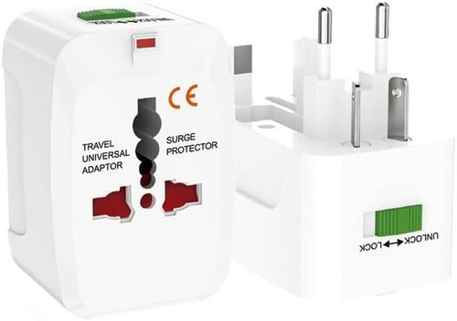 Adaptateur de Voyage Universel (+ 150 pays) EU/UK/USA/JP/TH .., avec 2 ports USB - Picture 4 of 11
