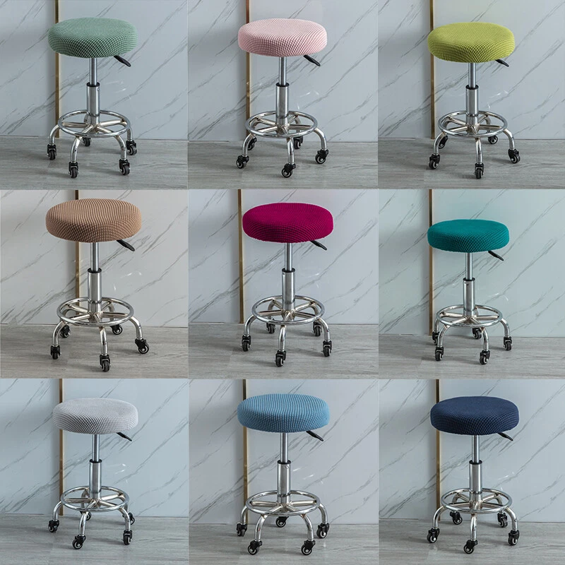 Stretch Round Chair Cushion Pads Cover Circular Elastic Bar Stool