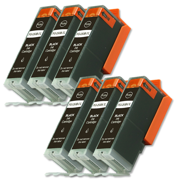6 BLACK Replacement Printer Ink for Canon PGI250PGBK MX920 MX922