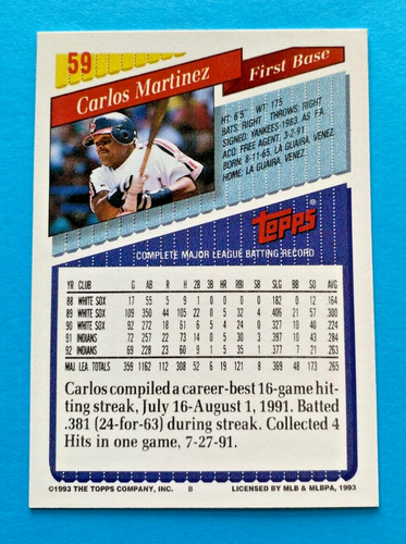 1993 Topps Baseball Card #1-#199. Pick what you need to complete your set. - Picture 95 of 337