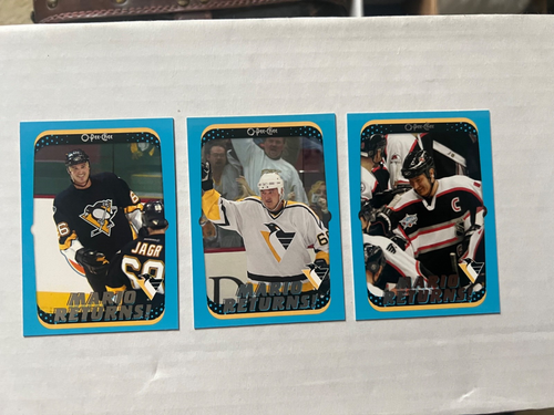 2001-02 Topps Mario Lemieux OPC Silver Parallel Lot. Base, Mario Returns Set - Picture 3 of 3