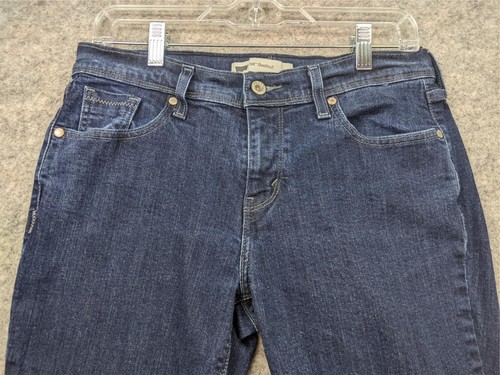 Jeans Levi's para mujer 28 tiro bajo 515 bootcut solapa bolsillos lavado oscuro denim - Imagen 3 de 17