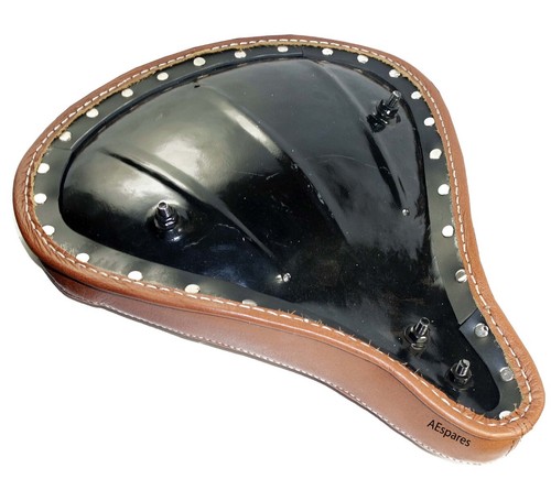 Pour Royal Enfield Classique Pure Cuir Avant Arrière Selle Siège Marron Couleur - Photo 4/18