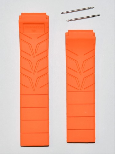 Original Tissot T-Race Men's T048417A, T048427A Orange Rubber Band Strap w/ Pins - Picture 2 of 5
