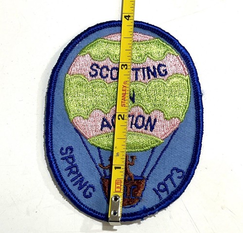 Vintage Spring 1973 PAC BSA ☆ Scouting In Action ☆ Balloon Oval Patch - Picture 3 of 4