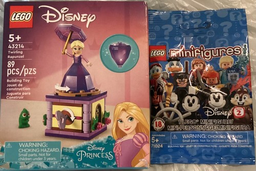 Neu im Karton nicht mehr im Handel erhältlich LEGO 43214 wirbelnde Prinzessin Rapunzel & 71024 Disney Minifigur