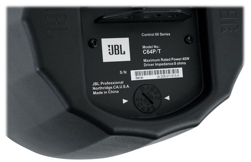 8) JBL Control 64P/T 4" 30w Commercial 70v Black Hanging Pendant Speakers C64P/T - Picture 6 of 8