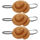 3 Pcs PVC Simulation Poop Hat Prank Prop for Party Funny Headdress