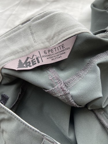 REI convertible pants capri Roll Up women's size 6 x29" petite gray stretch/b220 - Picture 5 of 10