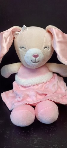 Juguete suave de peluche y conejo satinado con textura rosa y tostado de Baby Starters - Imagen 3 de 6