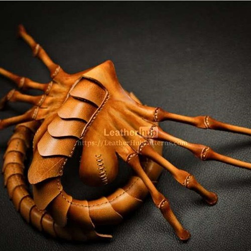 Alien Xenomorph Scary Facehugger Mask Horror Scorpion Halloween Cospaly PU Mask - Picture 6 of 6
