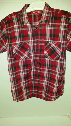 Boys Montage shirt sz m multi colored 55% cotton 45% polyester short sleeve - Picture 2 of 3