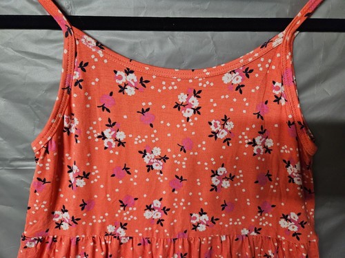 Harper Canyon Orange Sleeveless Flower Summer Dress Super Soft size 8/10 - Picture 2 of 4