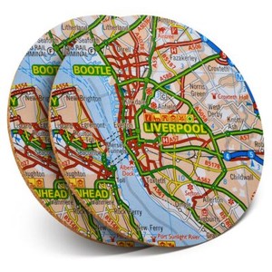 2 X Coasters Liverpool City Merseyside England Uk Gb Map 45585 Ebay