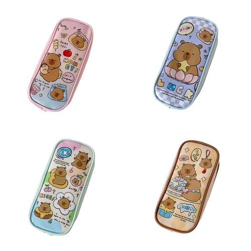 Cosmetics Card Pen Cartoon Capybara Stationery Bag Student - Picture 3 of 16
