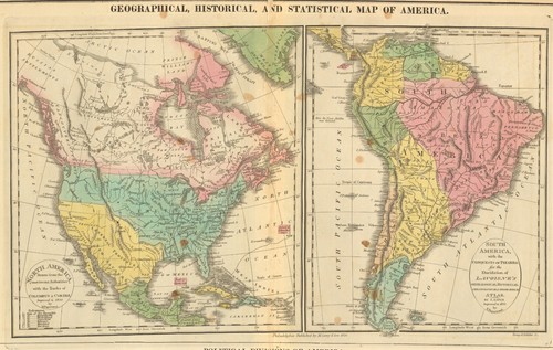1820 North & South America antique map by Lavoisne ~ 21.8" x 17.6" hand colored - Picture 3 of 4