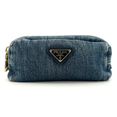 #ad PRADA Pouch Denim Authentic $159.99