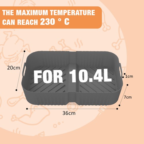 Silikonform Heißluftfritteuse Zubehör für Ninja AF500EU/EUCP 10,4L Air Fryer - Bild 28 von 32