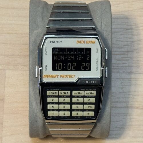 Casio Data Bank Calculator DBC-1500 Vintage 1477 Module Men's Digital Watch RUNS - Picture 2 of 13