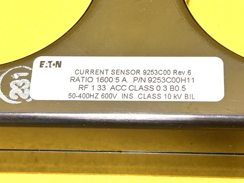 EATON 9253C00H11 TRASFORMATORE DI CORRENTE 1600 Amp Rapporto TC 1600:5A 600V - Foto 5 di 11