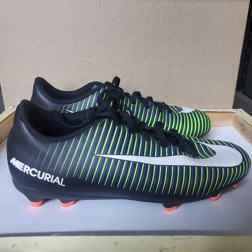 Botines de fútbol Nike Mercurial talla 6Y negros eléctricos verdes 831952-013 usados una vez - Imagen 15 de 15