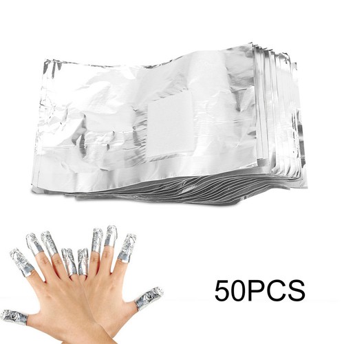 50pcs Nail Polish Removal Tinfoil Wraps Cotton UV Gel Soak Off Cotton Pads FAD - Picture 5 of 12
