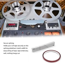 1/4 10 Inch Tape Splicing Set Tape Splicing Block for Recorder Open Reel Tape